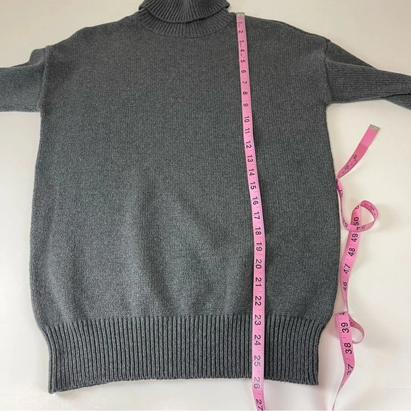 Madewell Sweater Womens Size XXS Heather Graphite Grey Gray Turtleneck Cotton - Picture 9 of 9